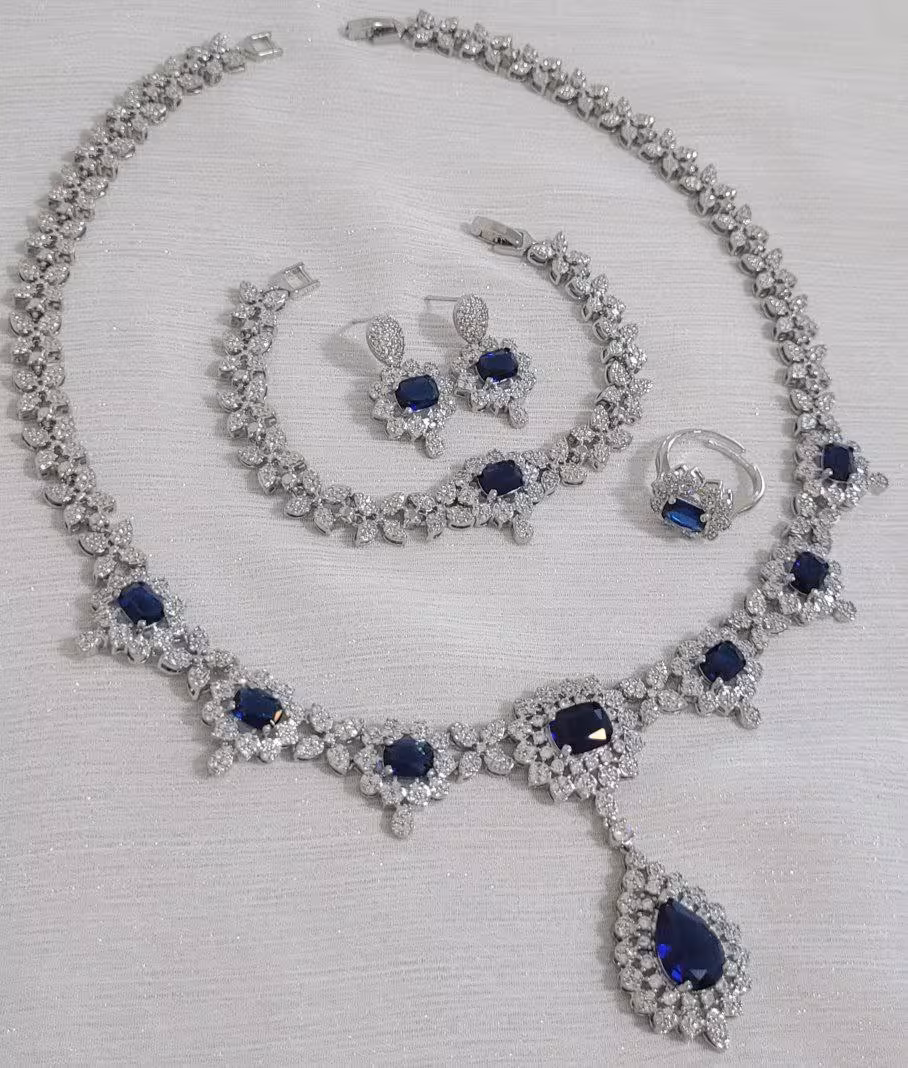 سرویس جواهری سنگ رنگی زنانه،طرح طلادر 6مدل شیک💍