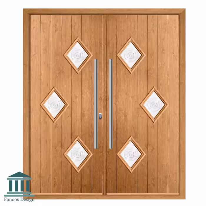 در دولنگه کلاسیک شیشه خور سفارشی سازی شده کد 1592