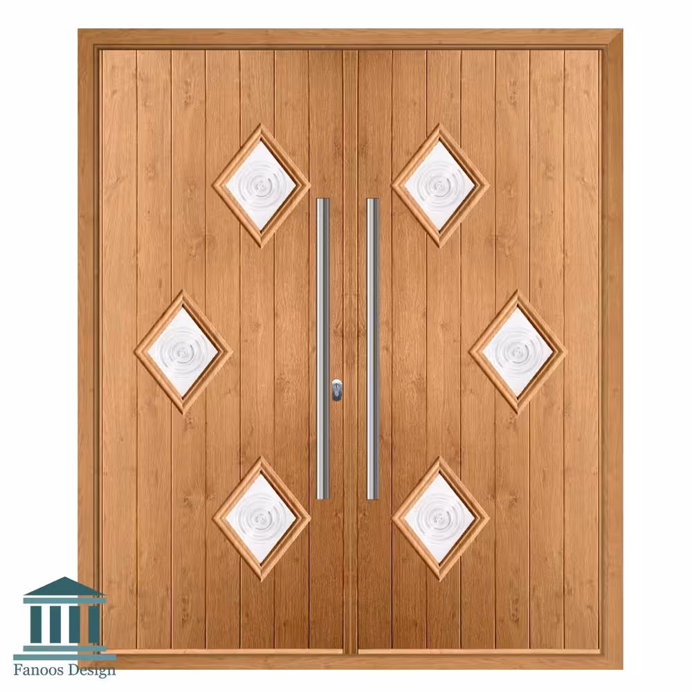 در دولنگه کلاسیک شیشه خور سفارشی سازی شده کد 1592