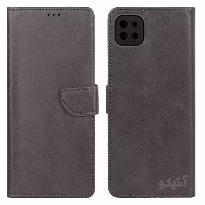 کیف چرمی مگنتی موبایل مناسب برای Samsung A22-5G-خاکستری