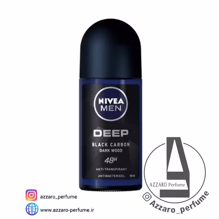 مام رول ضد تعریق مردانه نیوآ مدل دیپ nivea deep حجم 50 میل اورجینال