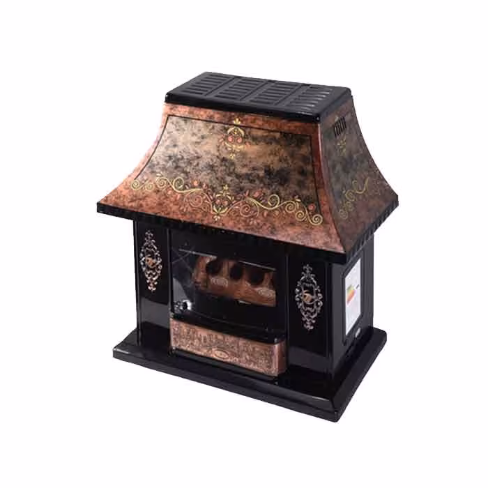 بخاری گازی طرح شومینه توان مدل الماس