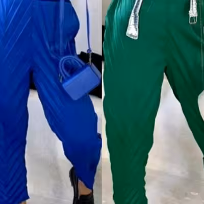 شلوارساتن بسیارزیبا بادوختی مختص به خیاط نمونه اش