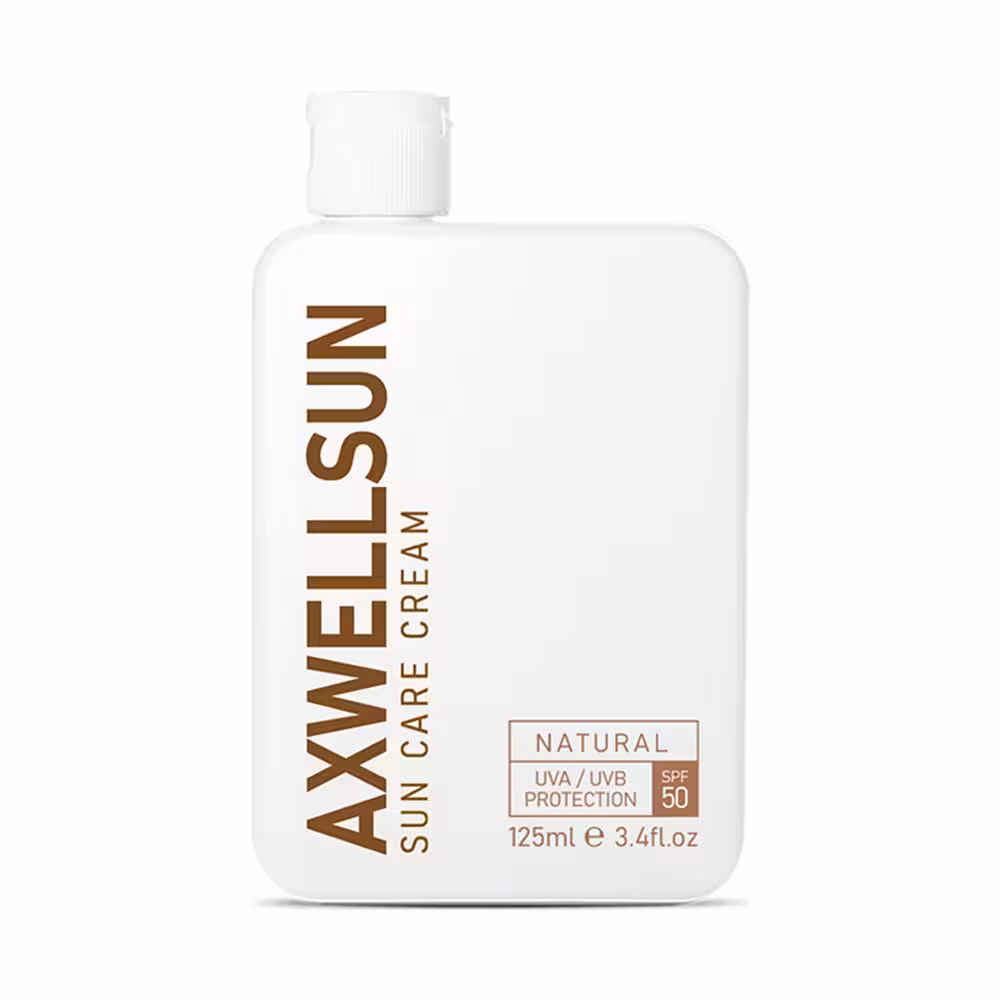 کرم ضد آفتاب ضد لک آکسول با SPF50 رنگ بژ طبیعی حجم 125 میلیلیتر