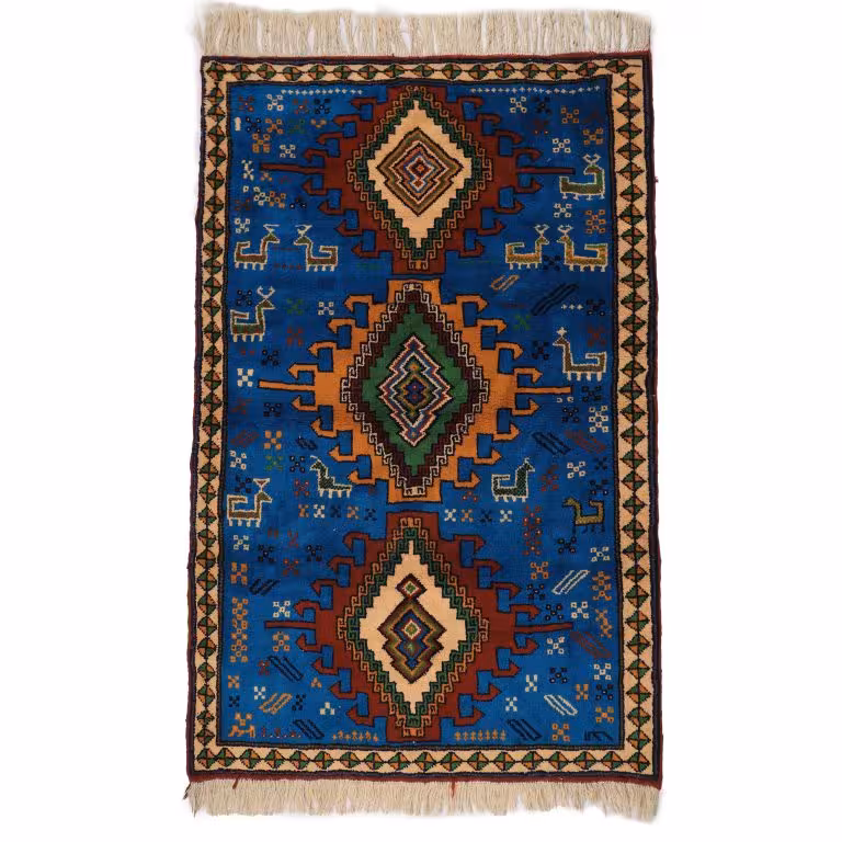 فرش دستباف دو و نیم متری طرح خراسان کد 4020576