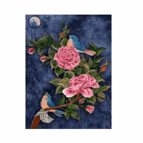 طرح گل وپرنده کد 25272