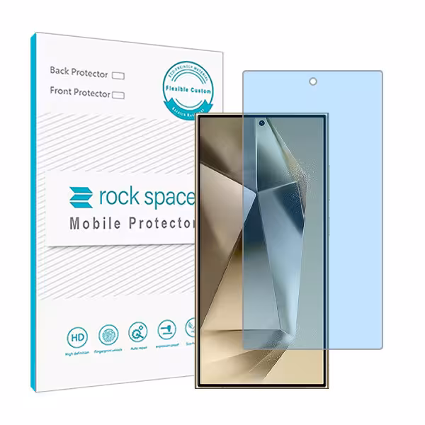 محافظ صفحه نمایش ضد اشعه آبی راک اسپیس مدل HyBLU مناسب برای گوشی موبایل سامسونگ Galaxy S24 Ultra | کالا برتری