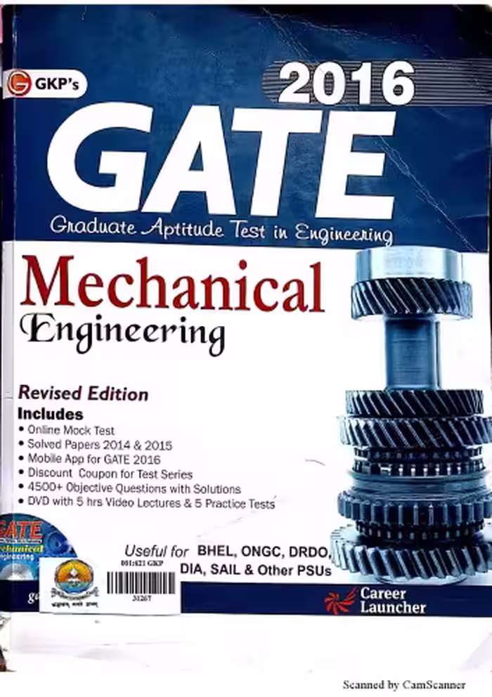 خرید و دانلود نسخه کامل کتاب GATE Guide Mechanical Engineering 2016