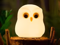 چراغ خواب رومیزی فانتزی شارژی Owl table lamp colorful silicone pat lamp
