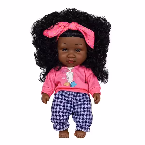 عروسک دختر سیاه پوست تمام سیلیکونی