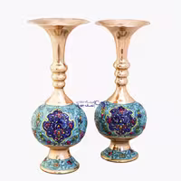 جفت گلدان مس و پرداز کدpgf252
