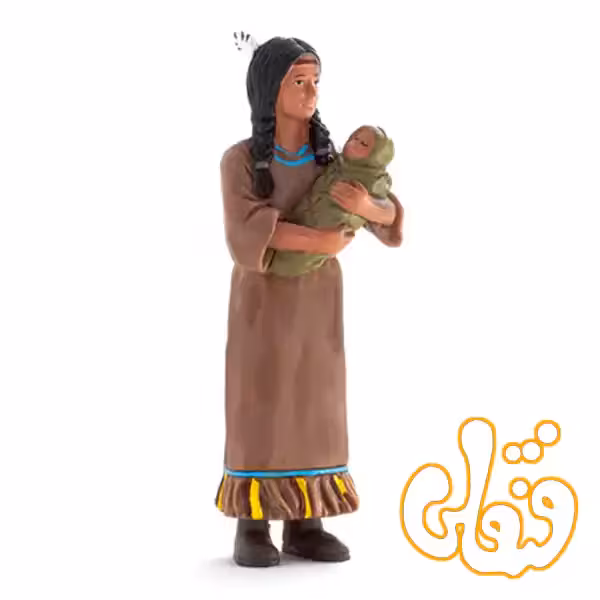 فیگور مادر بومی آمریکا با نوزاد موجو Native American Mother with Baby 386502