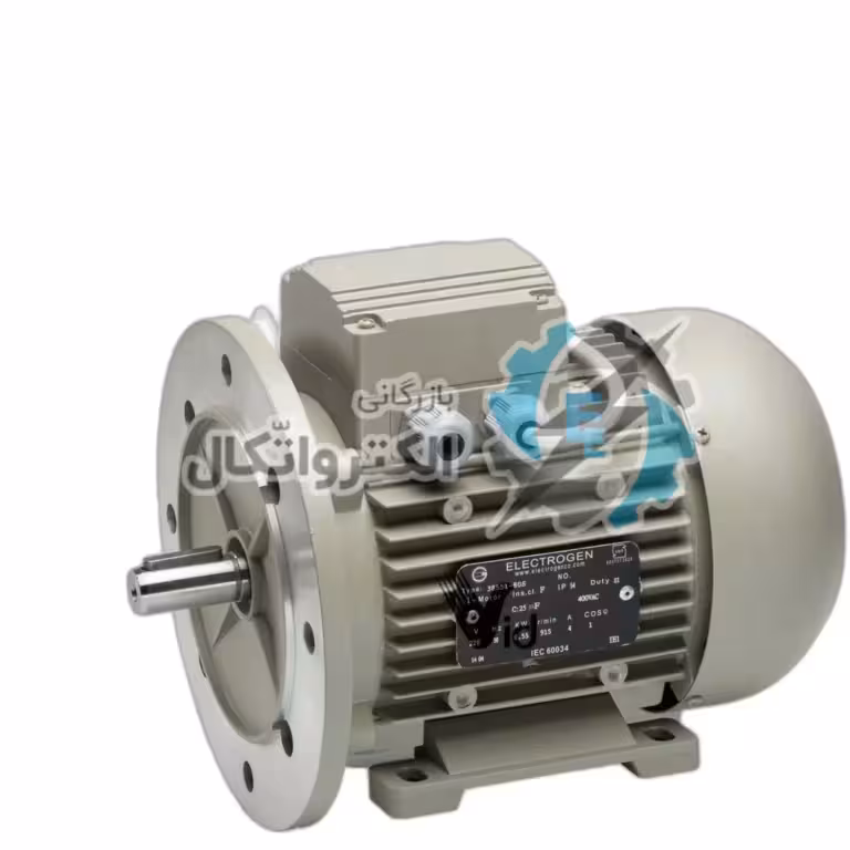 الکتروموتور تک فاز کلاج دار آلومینیومی 1500 دور الکتروژن CRS-3.4hp B35-80