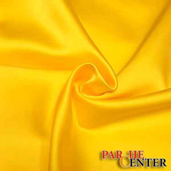 پارچه ته طاقه ساتن زرد متراژ 70 سانتی متر