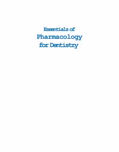 خرید و دانلود نسخه کامل کتاب Essentials of Pharmacology for Dentistry
