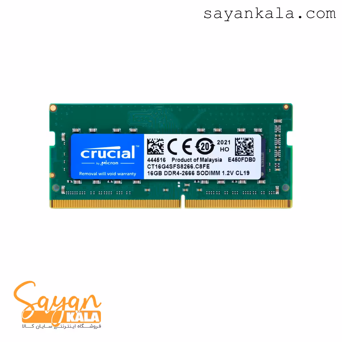 رم لپتاپ کروشیال مدل RAM Laptop CRUCIAL DDR4 16GB 2666 MHZ