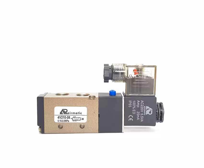 شیر نامور برقی 5/2 تک بوبین سایز 1/4مدل 4V210-08-AC220V