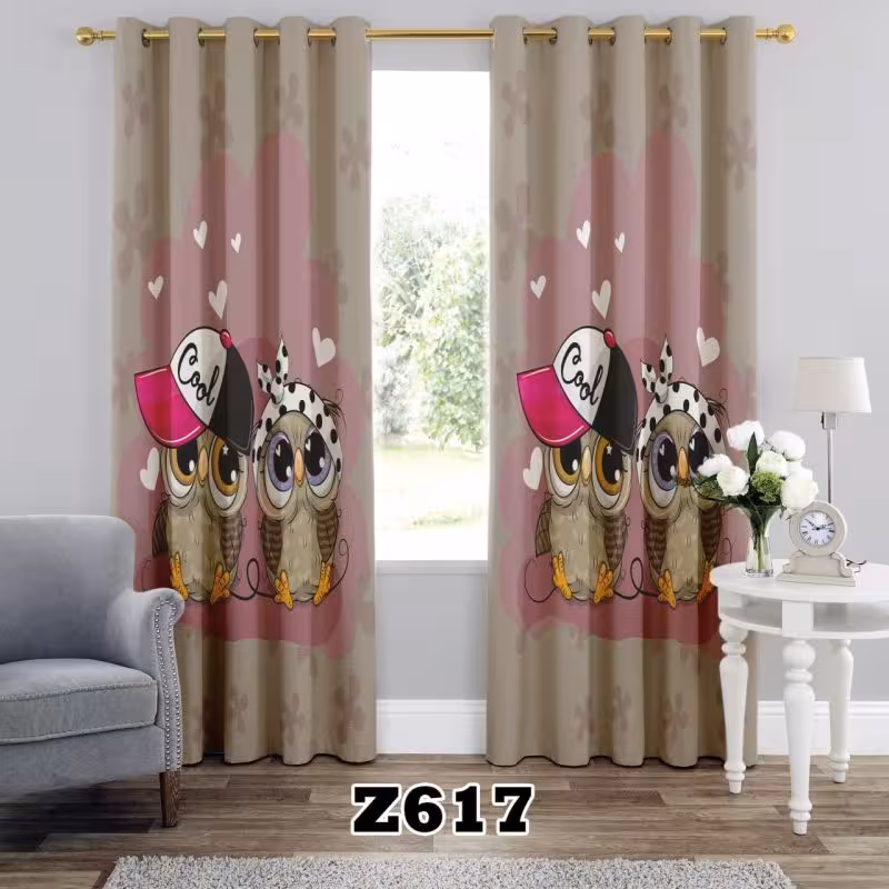 پرده سه بعدی طرح جغد