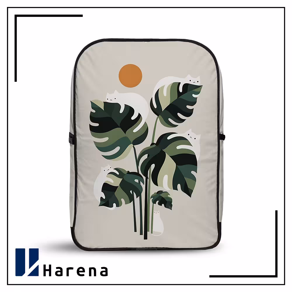 کوله پشتی مخمل برگ انجیری