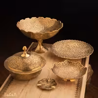 ست پذیرایی برنجی آنتیک کد 423