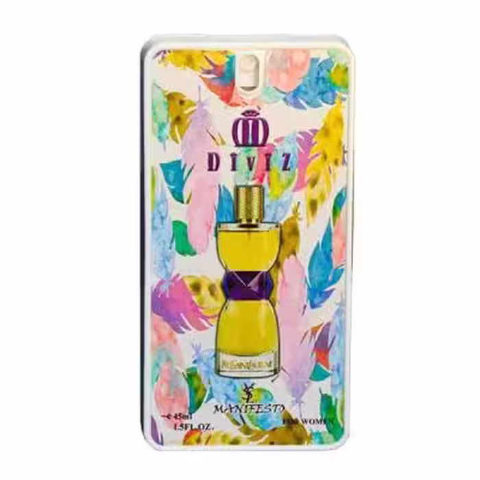 عطر جیبی زنانه دیوایز DIVIZ رایحه منیفستو پلاس MANIFIESTO حجم 45 میلی لیتر