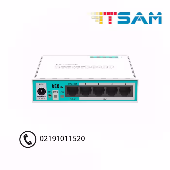 روتر میکروتیک 5 پورت hEX Lite