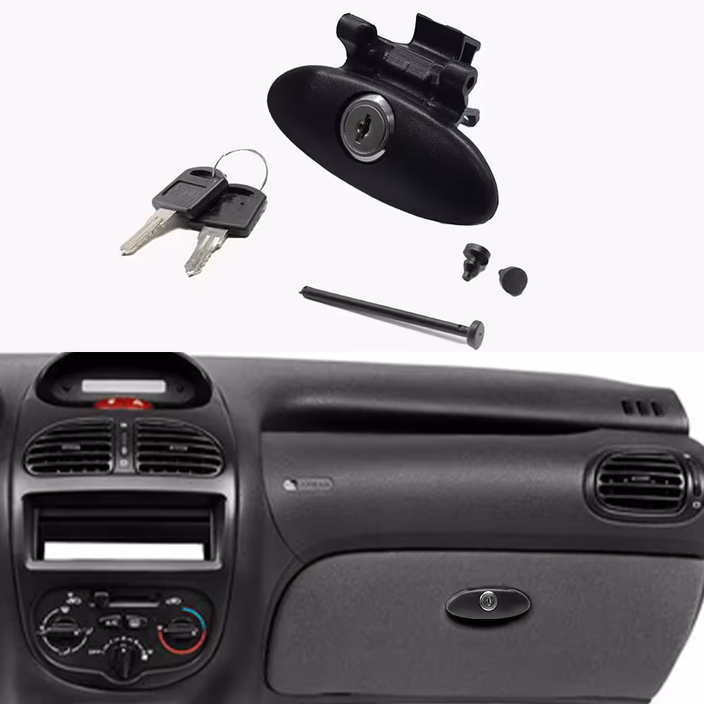 دستگیره درب داشبورد پژو 206  قفل دار  – مشکی