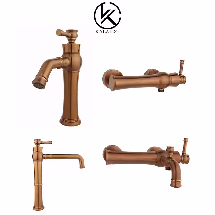 شیرآلات برند راسان مدل الیزه رزگلد مات