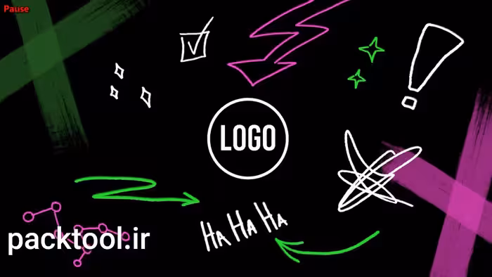 دانلود پروژه عناوین و متن داوینچی ریزالو Scribbled Text Overlays - پک تول