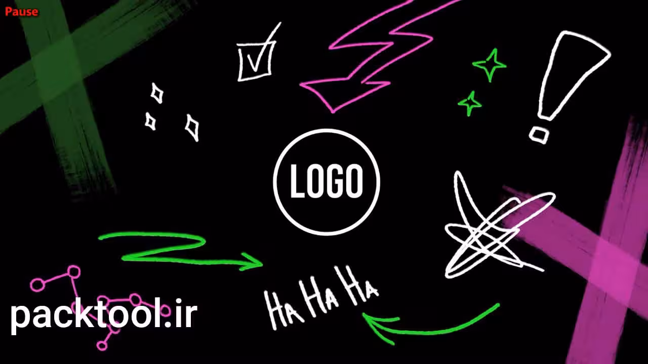 دانلود پروژه عناوین و متن داوینچی ریزالو Scribbled Text Overlays - پک تول