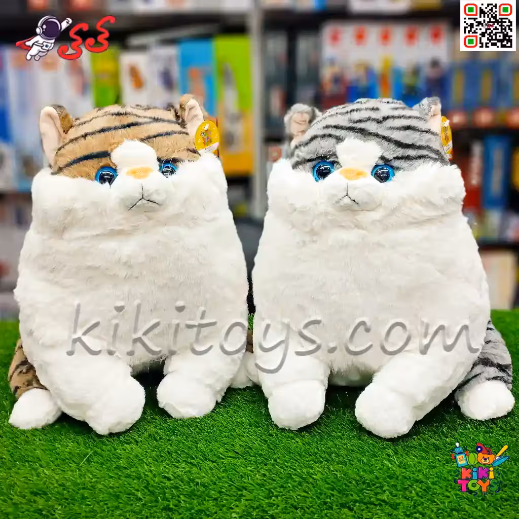 عروسک پولیشی گربه تپل 35 سانتیمتری | نرم، ضد حساسیت و مناسب هدیه