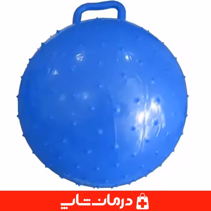خرید توپ جیم بال دسته دار آبی توپ ایروبیک دسته دار آبی