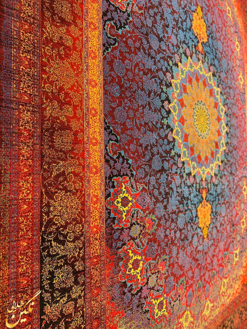 فرش ماشینی کاشان700شانه تراکم 2550صددرصد اکرولیکmg