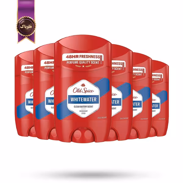 6 عدد دئودورانت استیکی مردانه اولد اسپایس Old Spice مدل وایت واتر WhiteWater حجم 50 میلی‌ لیتر (اورجینال)