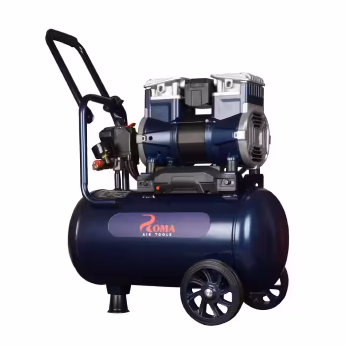 کمپرسور باد 24 لیتری بدون روغن سایلنت 1480 وات 8 بار برند روما ROMA 2-1480F24