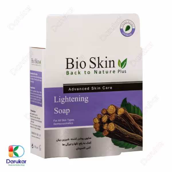صابون روشن کننده شیرین بیان بایو اسکین پلاس 100 گرم