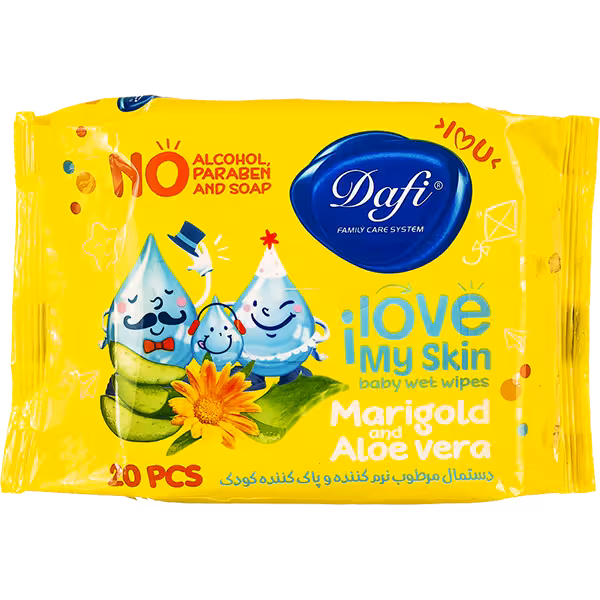 دستمال مرطوب پاک کننده و نرم کننده بسته‌ای دافی - بسته 20 عددی