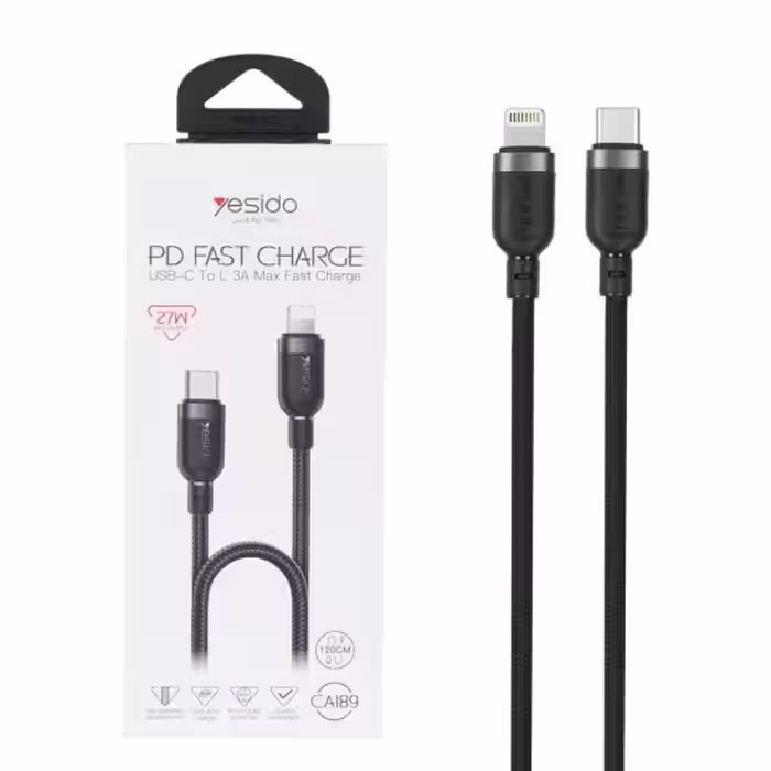 کابل تبدیل USB-C به لایتنینگ یسیدو مدل CAI89 به طول 1.2 متر