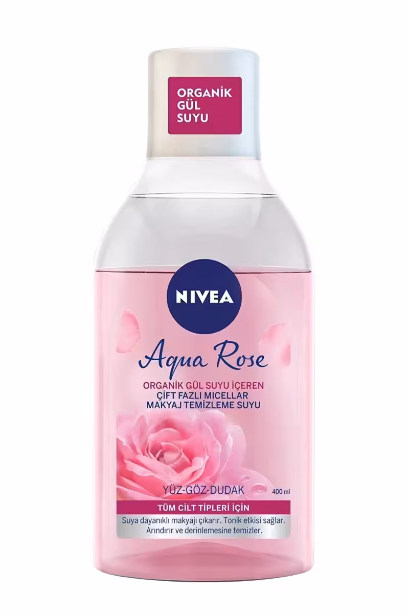 میسلار واتر دو فاز گل رز نیوا Nivea حجم 400 میل