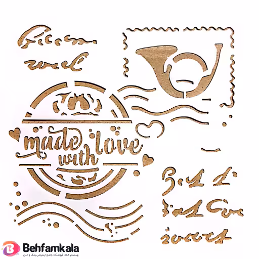 شابلون استنسیل کد 012 ابعاد 20*20