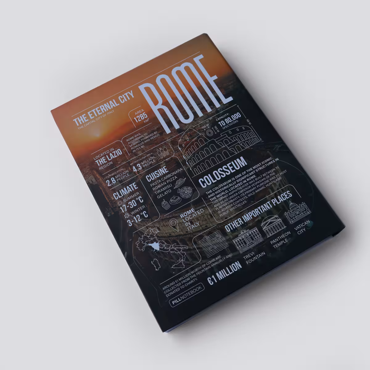 کلاسور 26 حلقه ROME سیتی پیل (PILL)