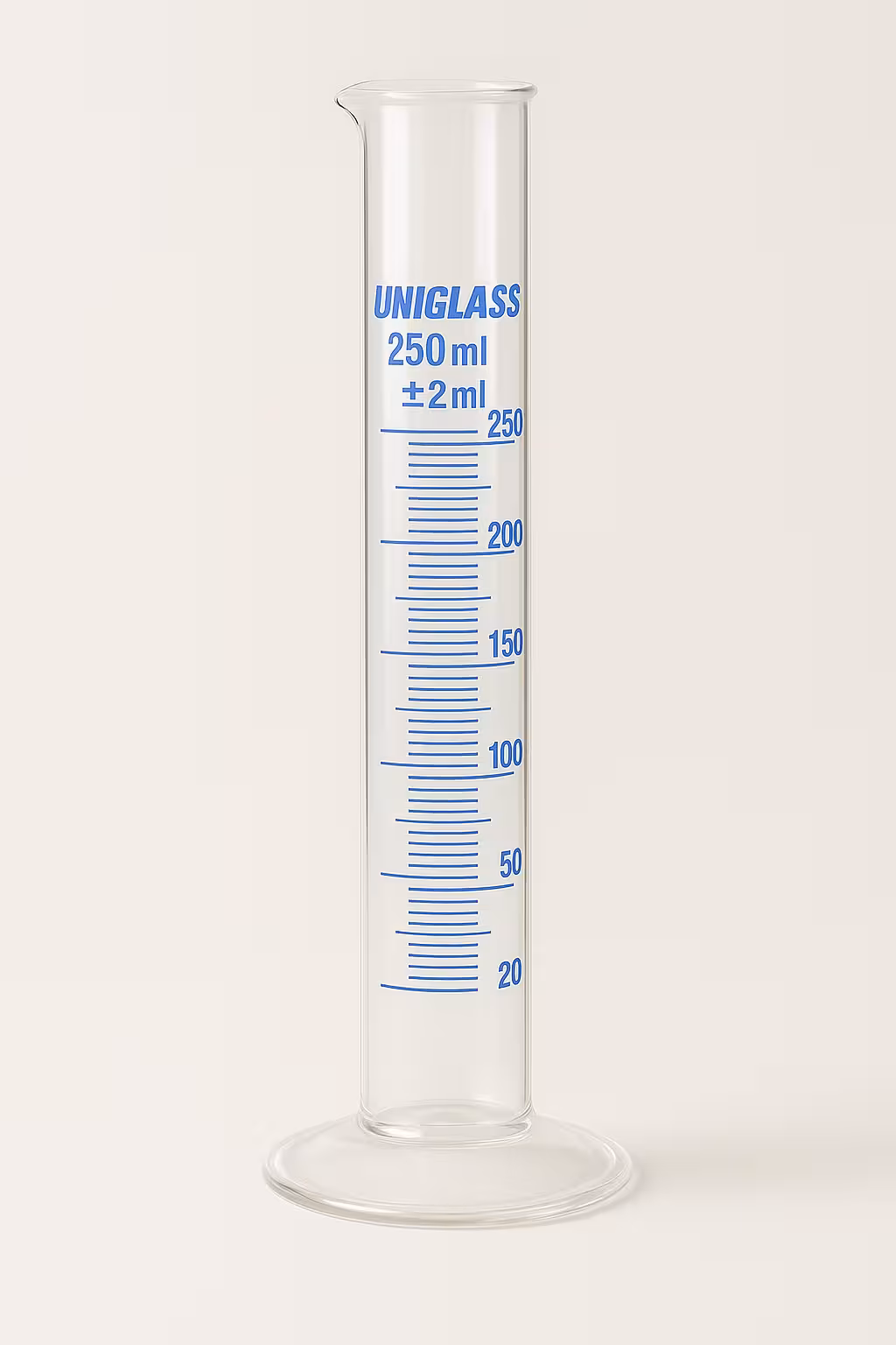 مزور شیشه ای 250 سی سی پایه گرد - یونی گلس