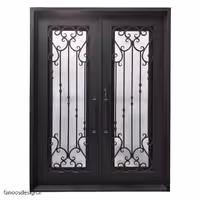 درب ورودی لابی دو لنگه فلزی کد 1132