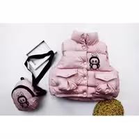 پافر دخترانه کیفدار لبوبو صورتی کد 10736