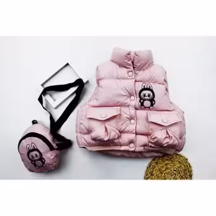 پافر دخترانه کیفدار لبوبو صورتی کد 10736