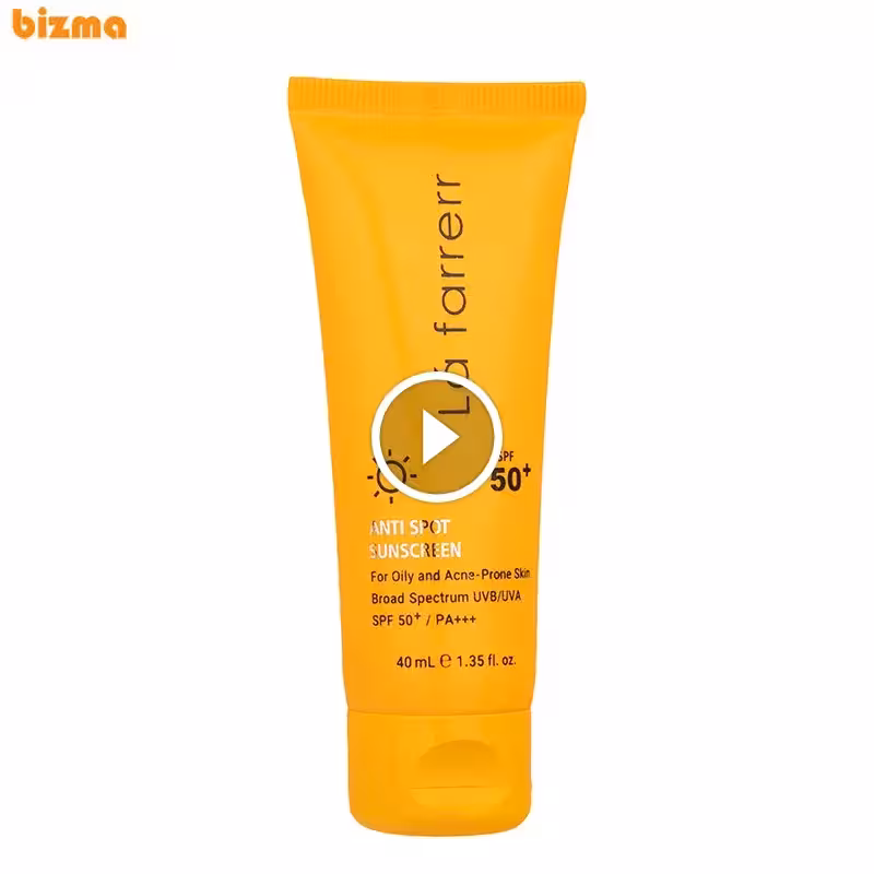 کرم ضد آفتاب بدون رنگ لافارر SPF50 مناسب پوست چرب و مستعد آکنه حجم 40 میلی‌لیتر