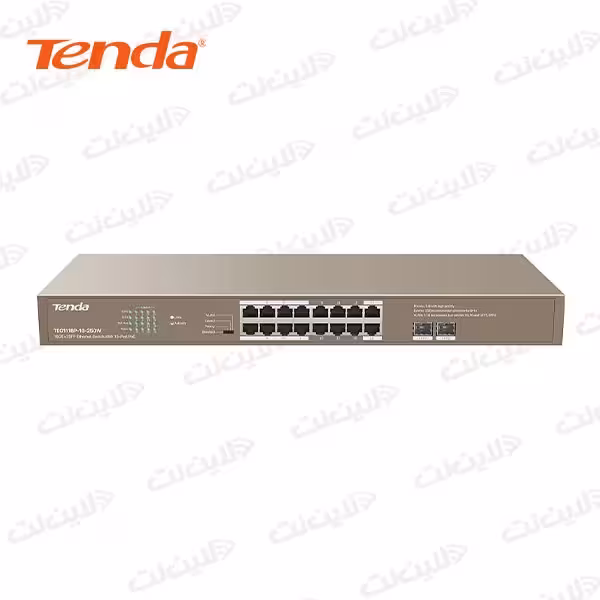 سوئیچ 16 پورت POE تندا مدل Tenda TEG1118P-16-250W