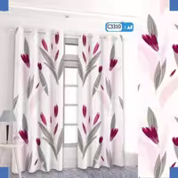 پرده تصویری طرح گل ابرنگی برند پرنا