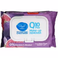 دستمال مرطوب پاک کننده آرایش چشم و صورت ضد چروک طرح انجیر دافی 50 عددی Dafi