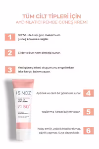 کرم ضد آفتاب روشن کننده صورت صورتی SPF50  50ml - مناسب برای تمام انواع پوست - PA     - 9798